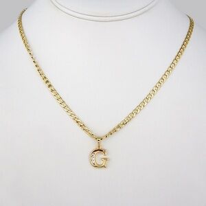 Gold Initial 'G' Pendant Necklace